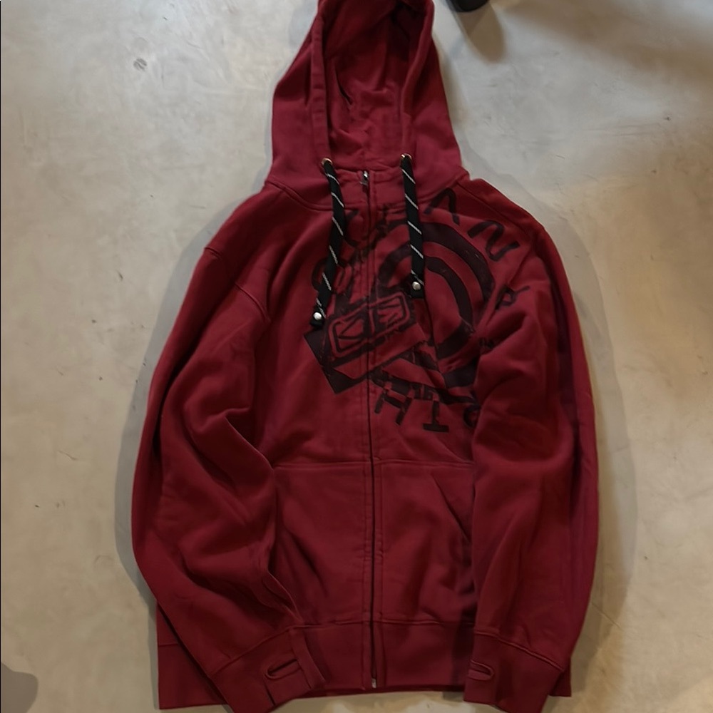 Men's Red Zip-Up Sweater